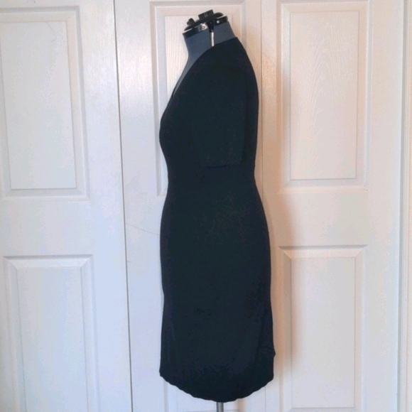 Black Short Sleeve Sweater Dress - Picture 2 of 8